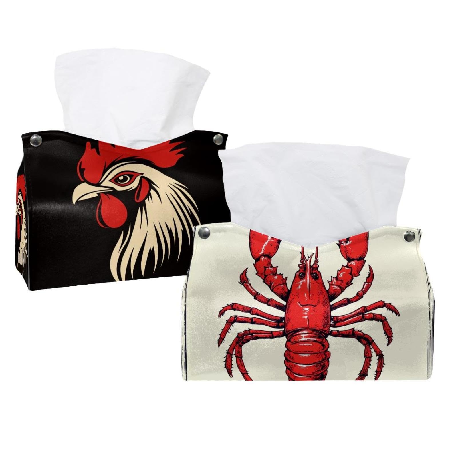 Porte-mouchoirs homard rouge distributeur mouchoir original table salon