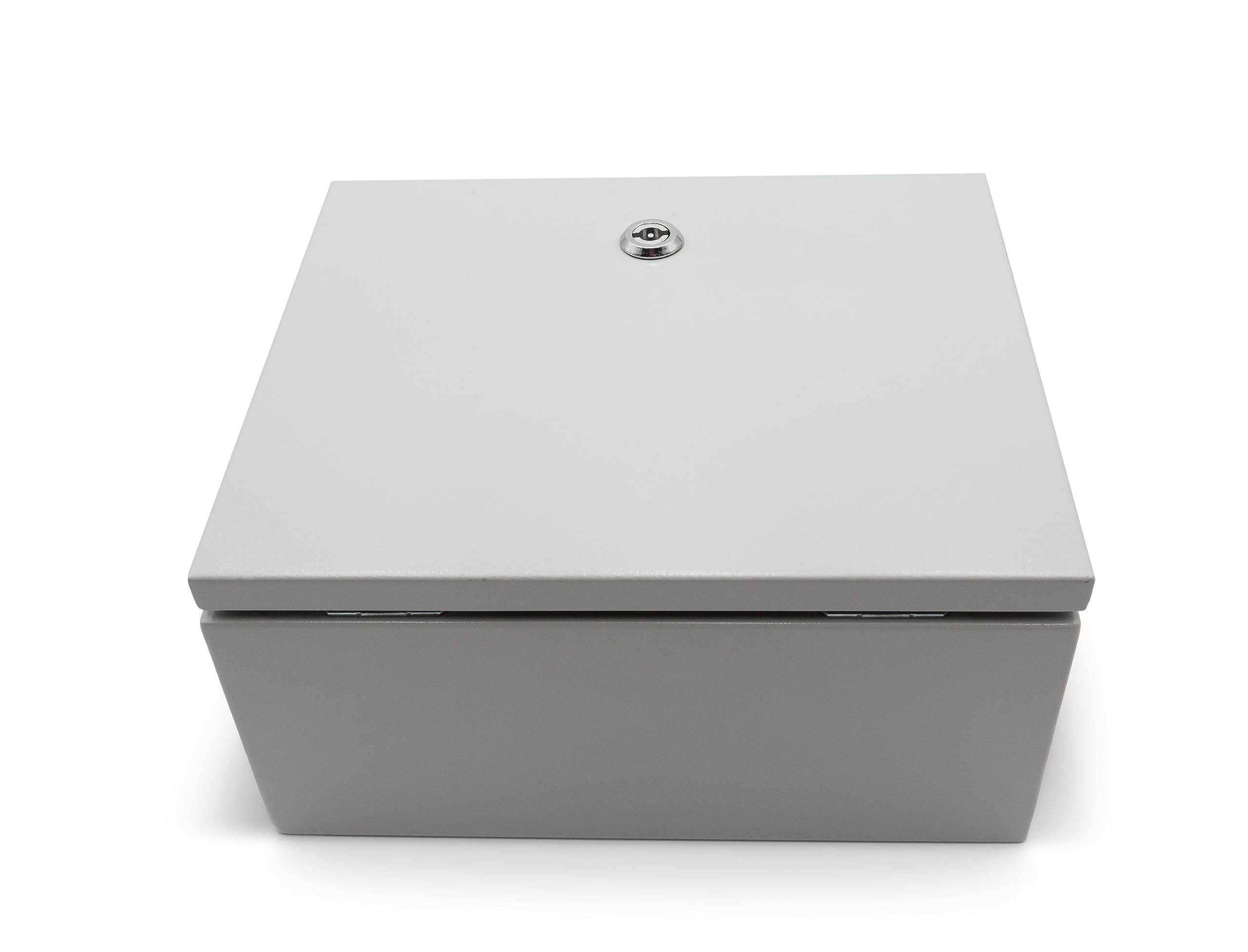 DJC Supply Co. Steel 16 Gauge/1.25MM Thick Power Coated 12"x16"x6" Distribution Box with Mounting Plate, and 3MM Bar Lock