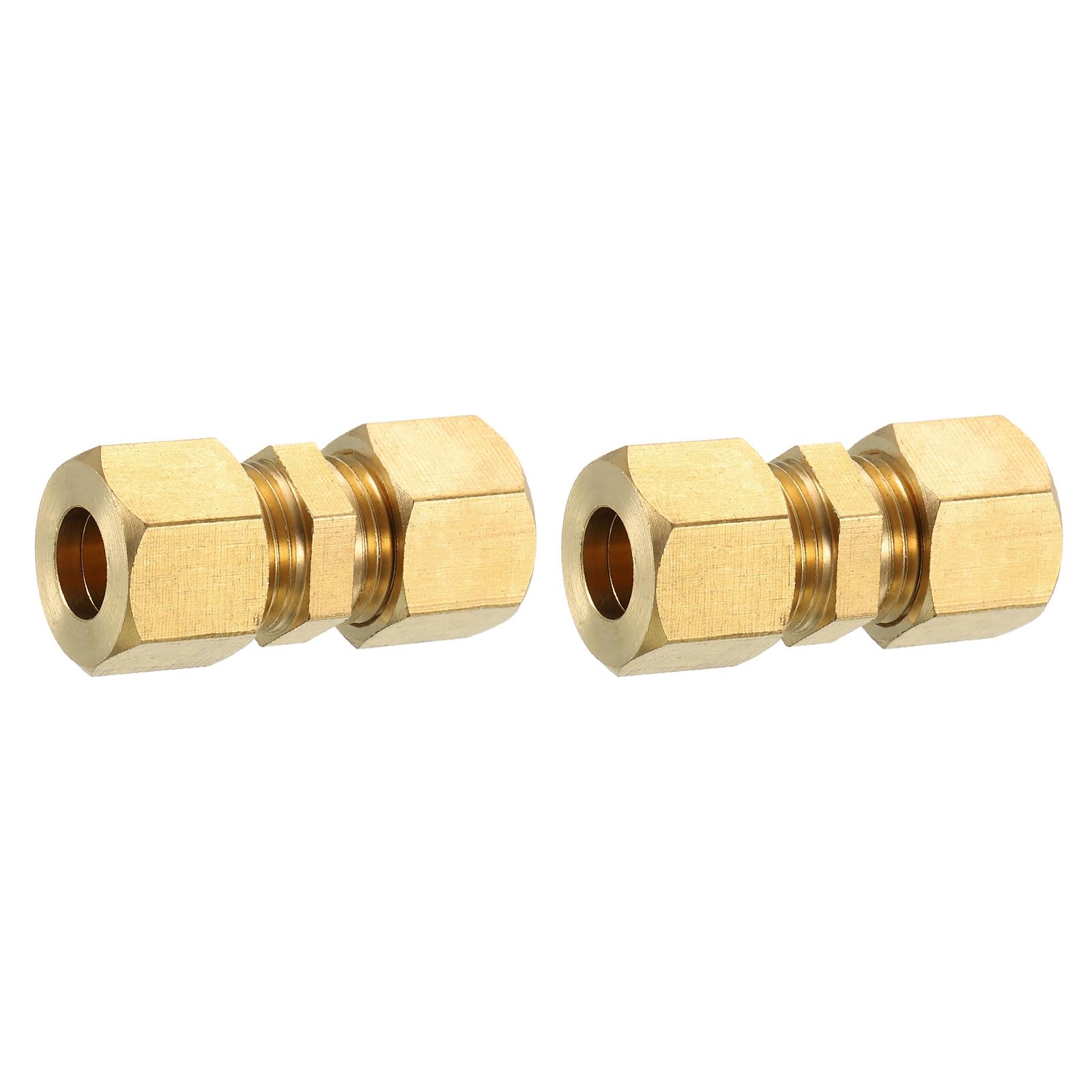 Conector de compresión de latón de 10mm y rosca NPT pasatubos
