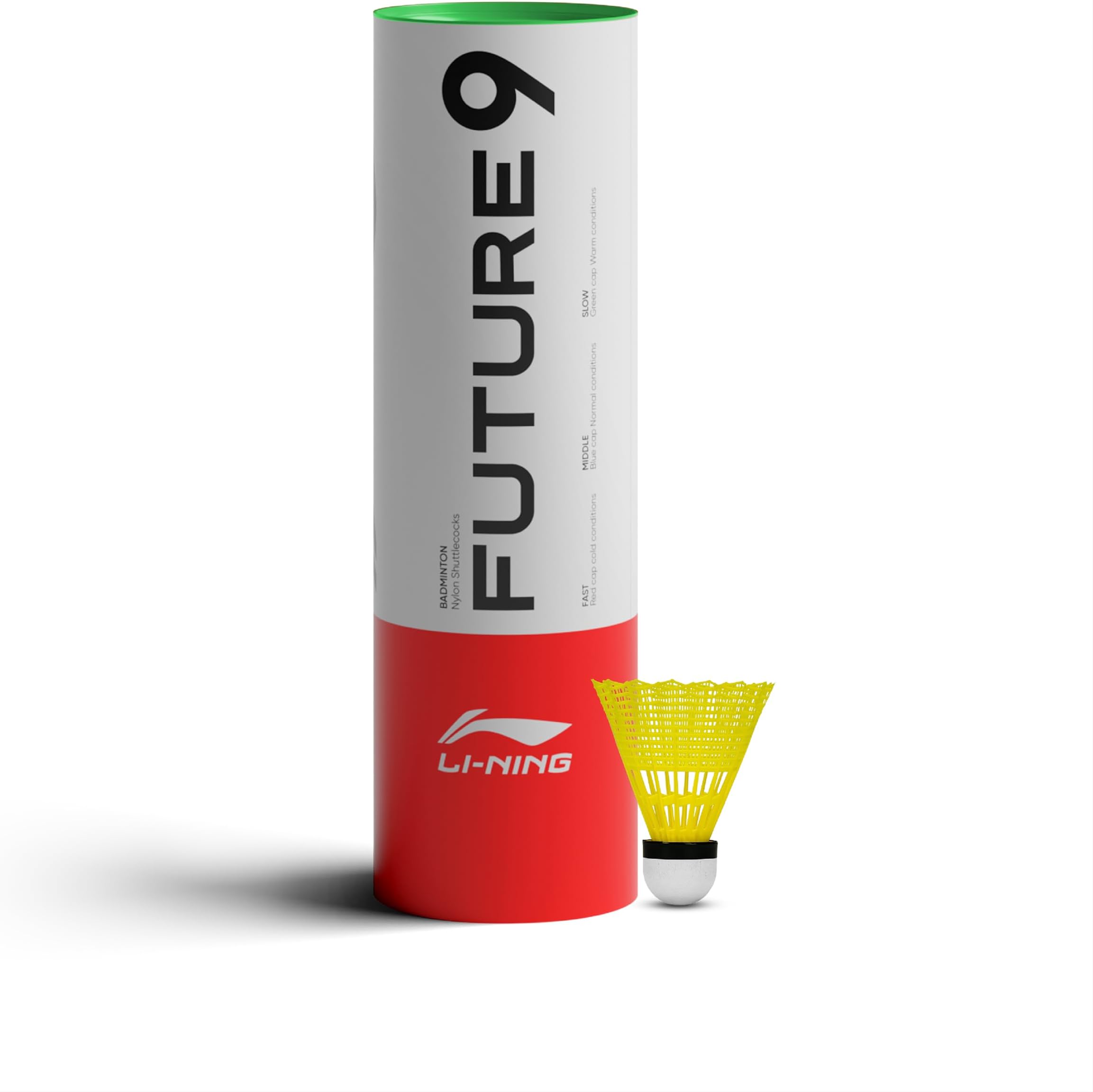 Li-Ning Future 9 Nylon Shuttlecock (Yellow, Pack of 6)