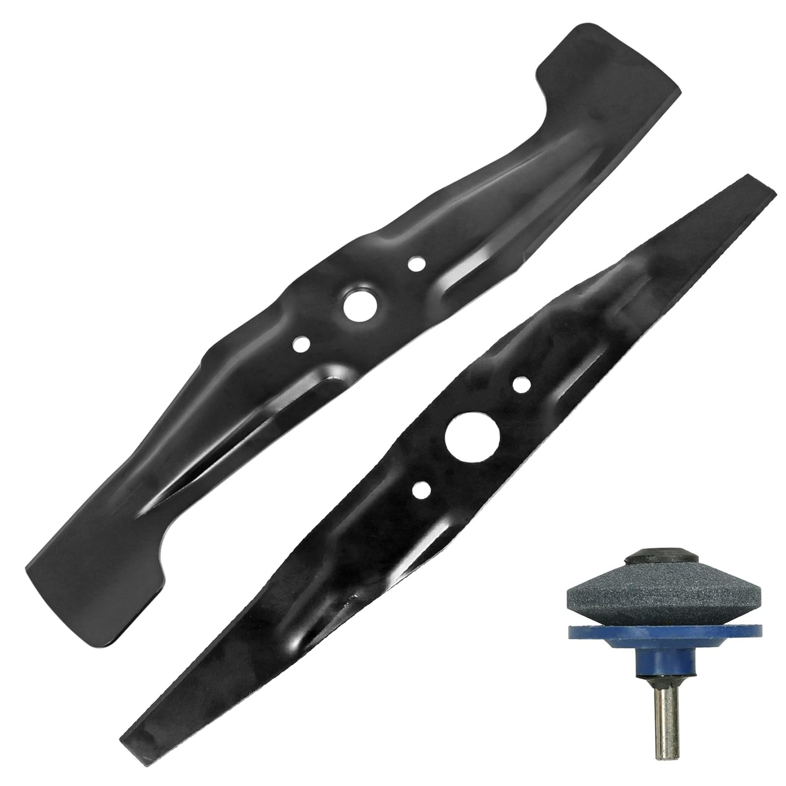 Spares2go Lower & Upper Cutter Blade Set for Honda HRX537C Lawnmower 21" 53cm + Sharpener