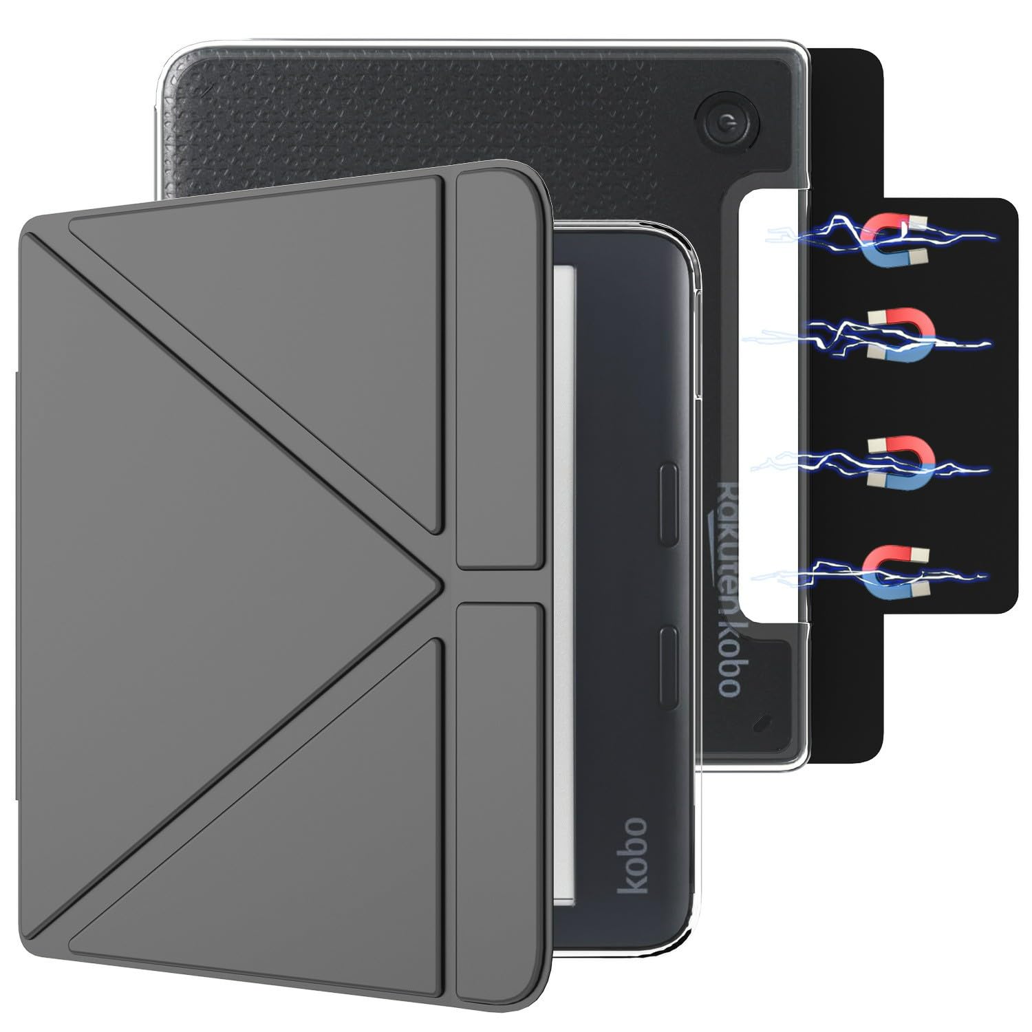 UniqueTroy for Kobo Libra Colour PU Leather Case Magnetic