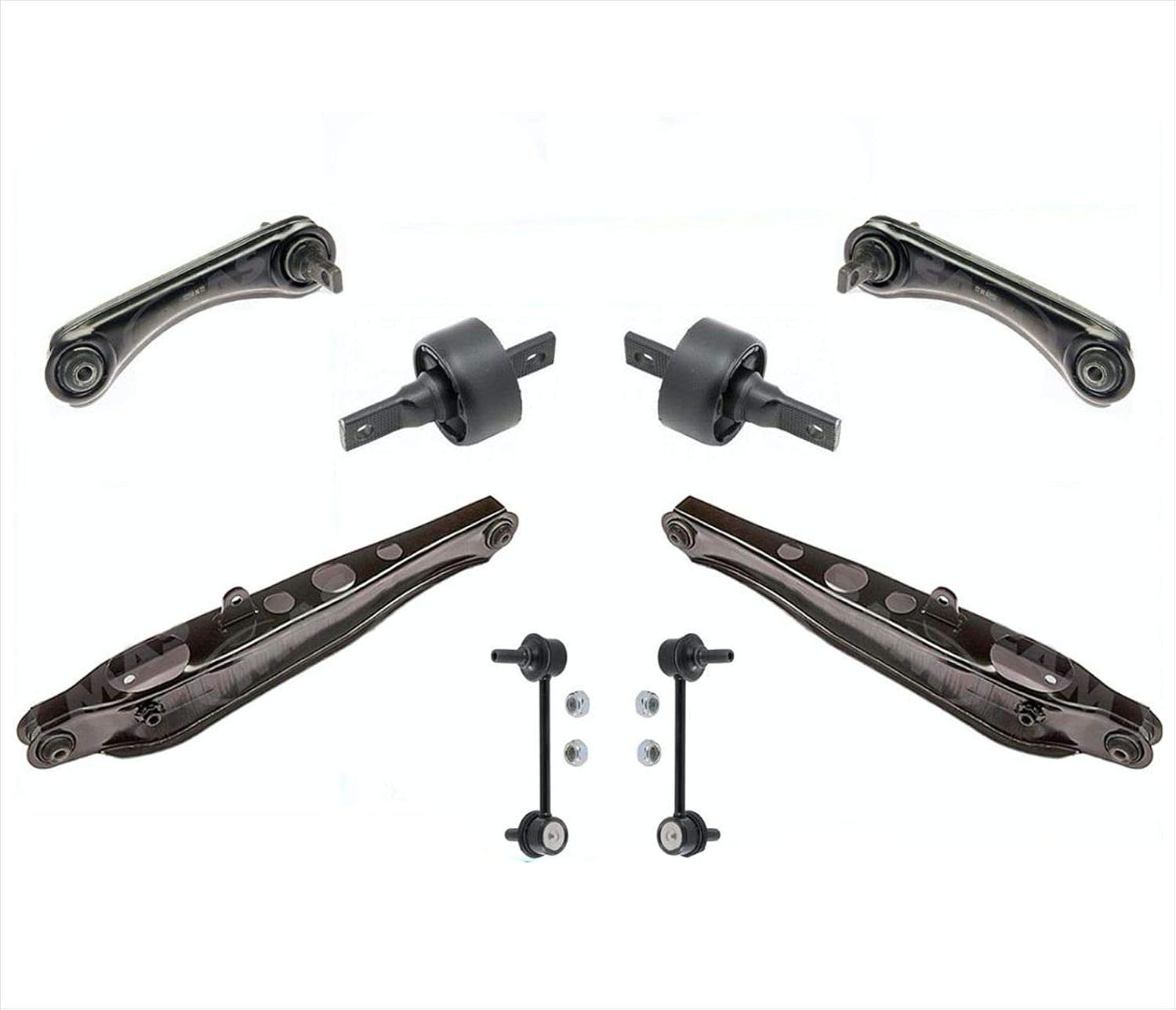 Rear Lower & Upper Control Arms w/Trailing Bushings & Links for Honda CRV 97-01