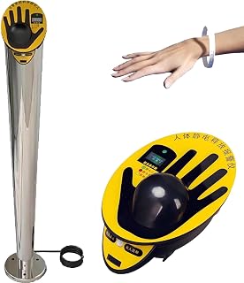 Human Body Static Tester with Sound and Light Alarm Prompt, Explosion-Proof Quickly Eliminate Static Electricity and Automatically Record Discharges Number