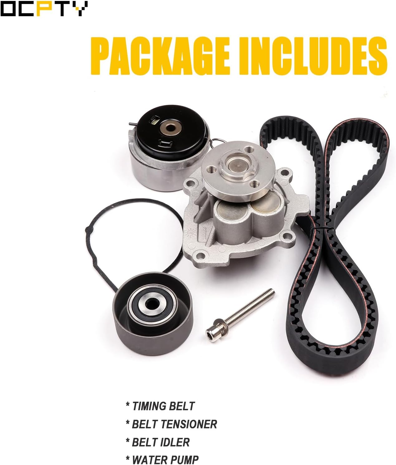 Timing Belt Kit including timing Belt water pump with gasket tensioner bearing etc,OCPTY Compatible for 2009 2010 2011 for Chevrolet Ave/2009 2010 for Pontiac G3/2008 2009 for Saturn Astra