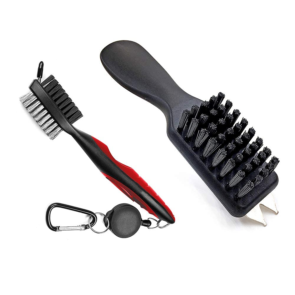 HH-Eason Reinigungsbürste für Golfschläger und Golfschuhe, langlebig, Griff zum Entfernen von Schmutz und Schlamm, Shoe Brush and Club Brush