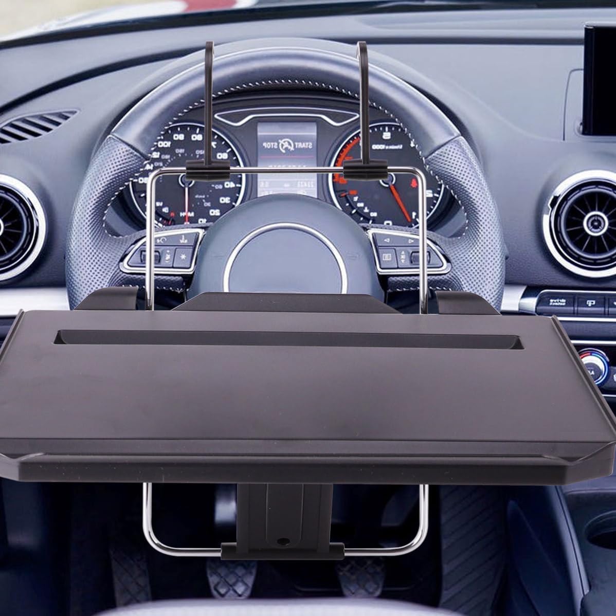 VALICLUD Tavolino da Auto a Cassetto con Slot Tablet e Disco Mouse