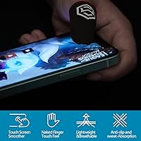 Vista 6 de Jiuguva 120 fundas para dedos para juegos con patrón para controladores de juegos móviles, manga para dedos, antisudor, funda para el pulgar