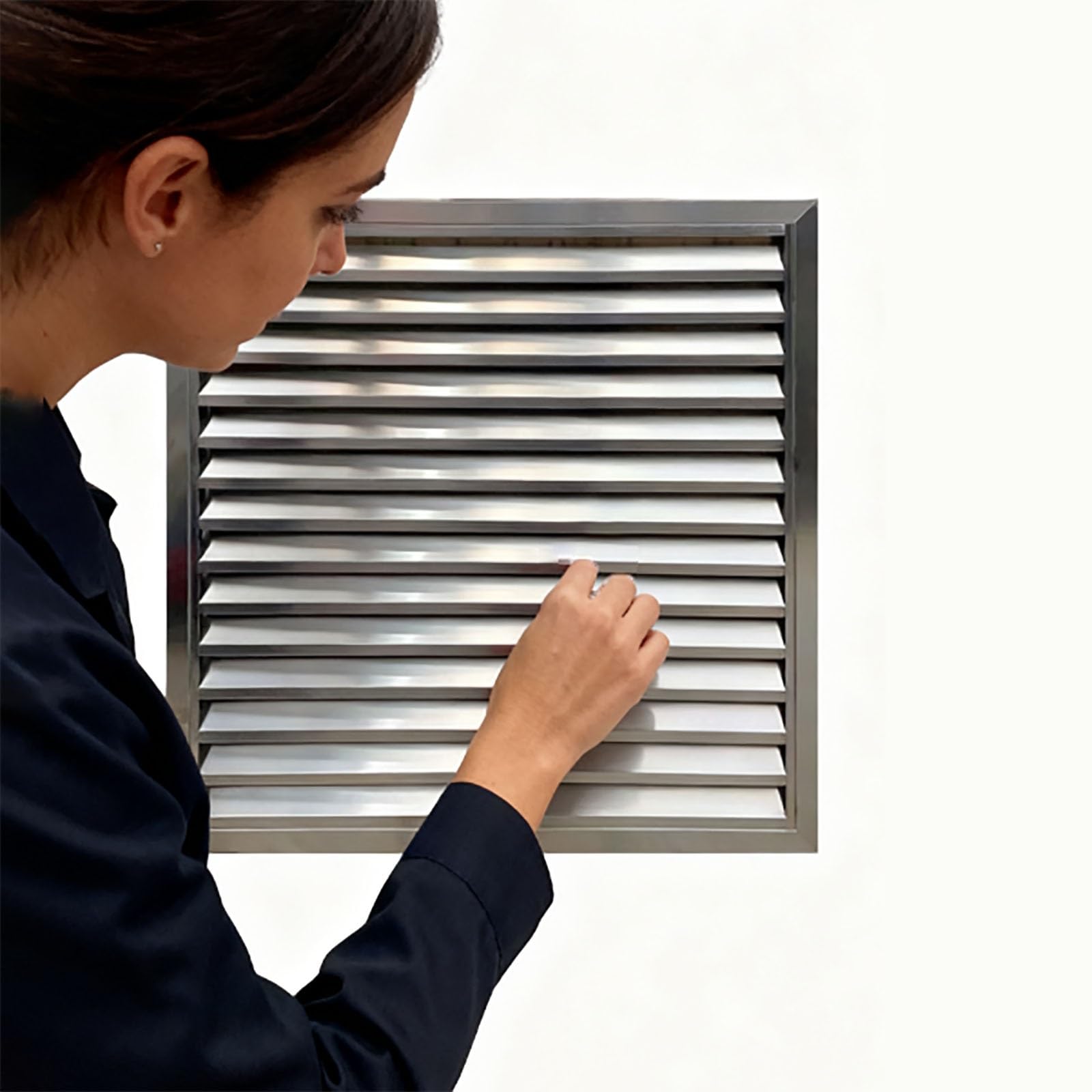 Griglia di Ventilazione Decorativa in Metallo per Presa d'Aria, Pannello di Accesso per Intercapedine in Acciaio Inossidabile per Soffitta, Cucina(12x20in (30x51cm))