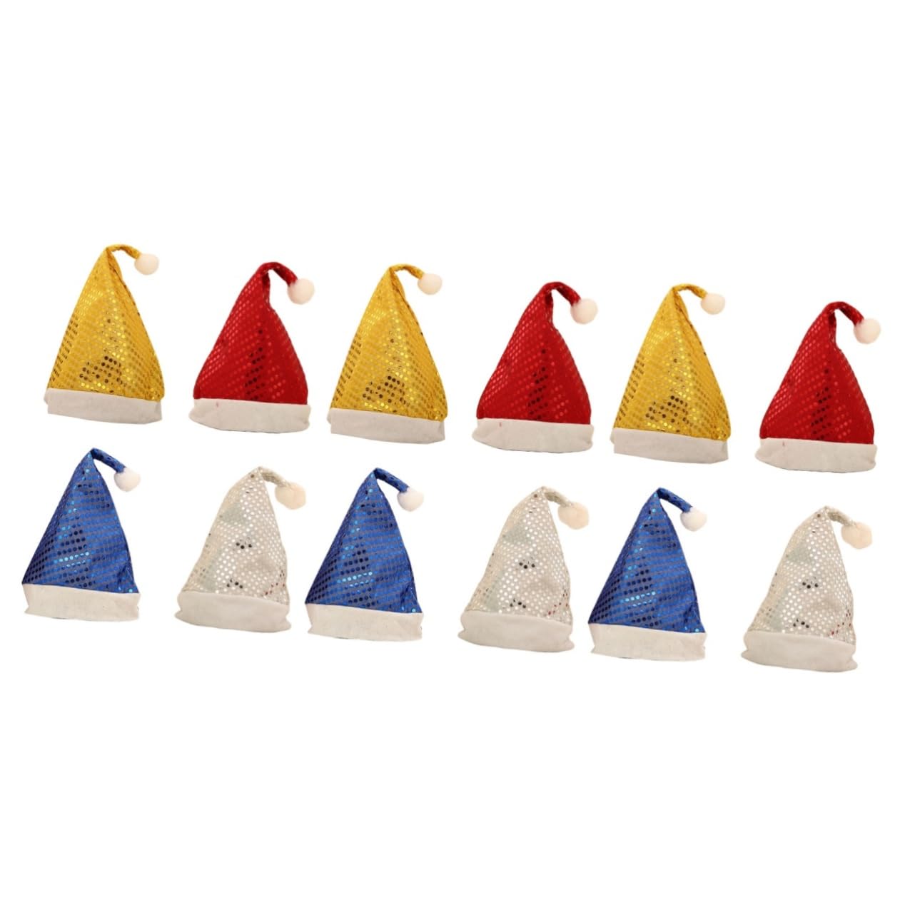 Abaodam 3 Sets Weihnachten Glitzer Weihnachtsmütze Pailletten Dekoration Kopfschmuck Erwachsene Partei Liefert 4 Stück * 3