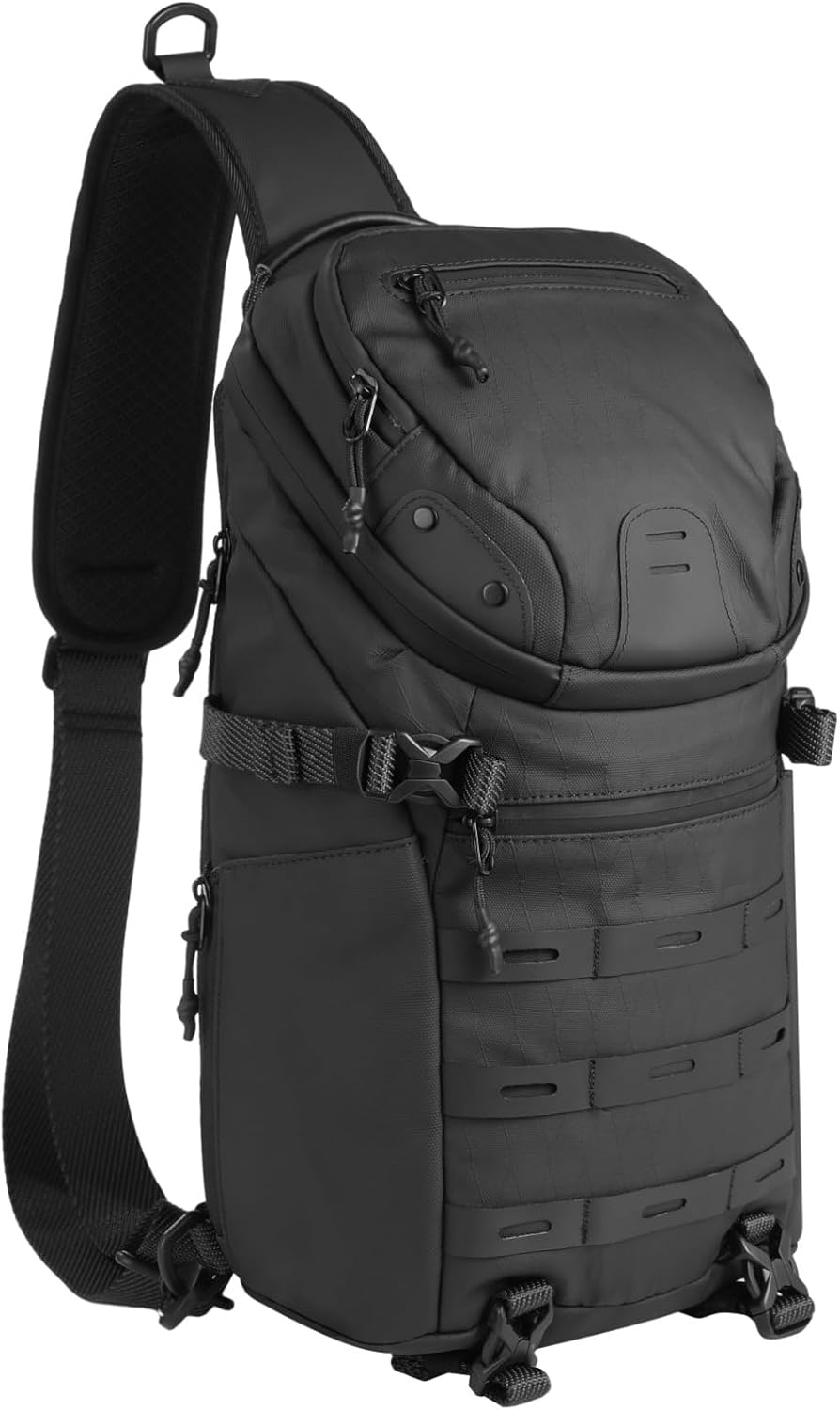 ZALIR Men's Sling Backpack with USB Charging Port, Water-Resistant Polyester Crossbody Chest Bag with Anti-Theft Pocket, Large Capacity One Strap Backpack for Travel Daily Carry Short Trips - Image 2