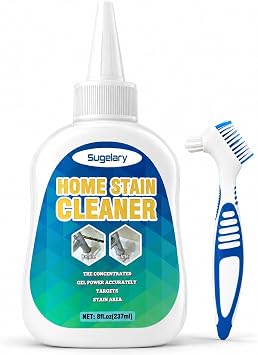 Sugelary Mold Stain Cleaner, 8 Fl oz All-Purpose Gel for Washing Machine Cleaner Front Loader Seal, Household Cleaner Gel for Bathroom Grout, Sink, Shower, Caulk, Washing Machine Cleaning Solution