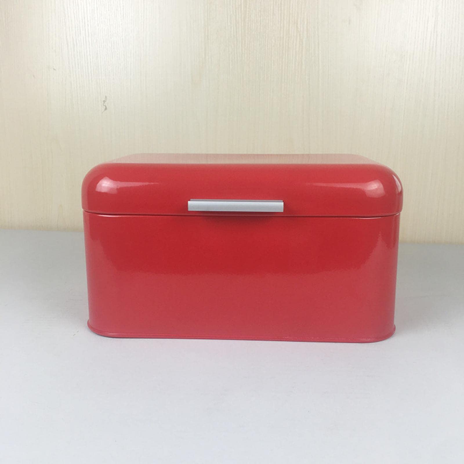 Producent Jiangmen metalowy pojemnik na chleb żelazny zbiornik kuchenny w stylu retro żelazny pojemnik na chleb k-011s/699(Small flat lid red)