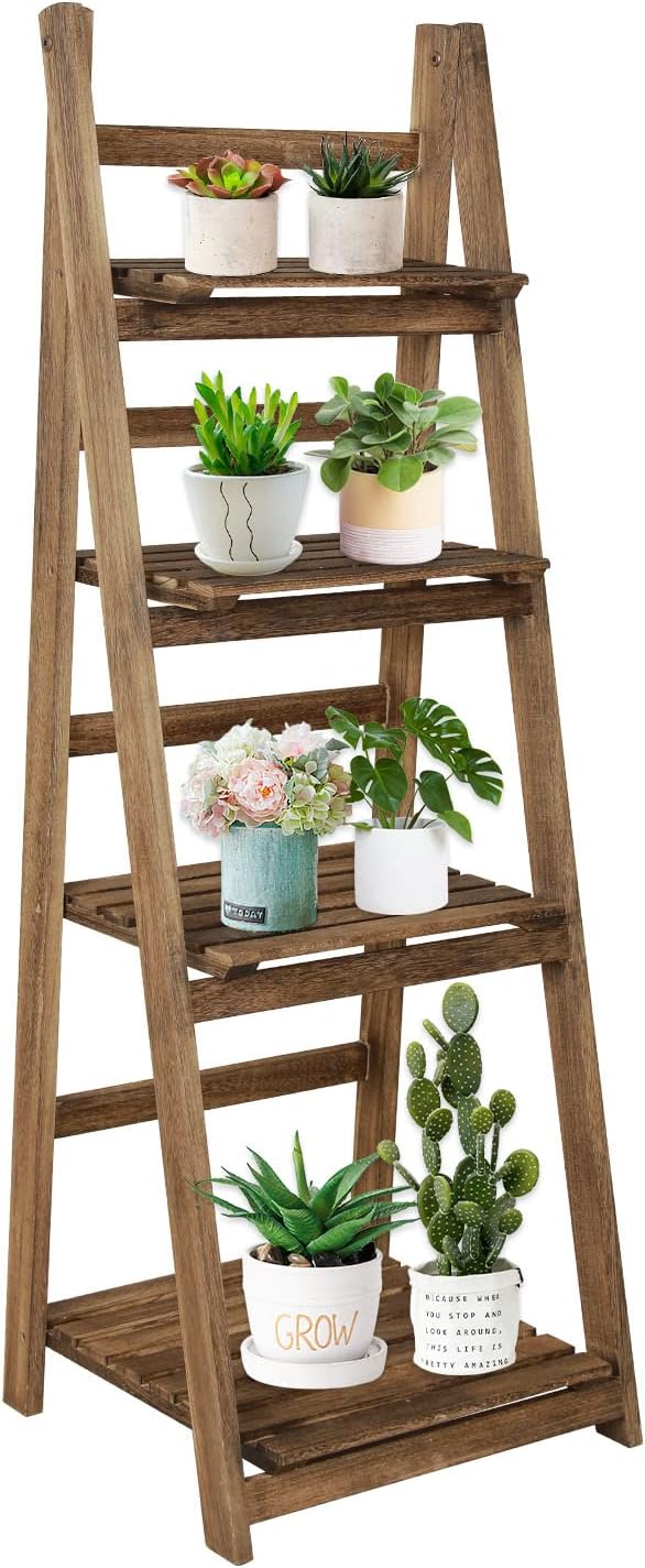Foldable Ladder Shelf, Plant Stand, Indoor Plant