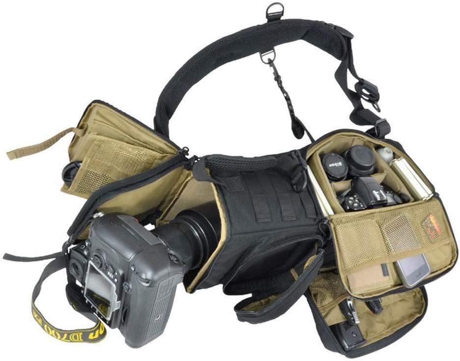 HAZARD 4 Evac Photo-Recon(TM) Photo Sling Pack w/MOLLE (R) - Black , 18.1" L x 6.3" W x 4.7" D