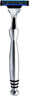 Taconic Shave, Heavyweight Triple Blade Pivot Head Razor, Compatible with Gillette Sensor and Sensor Excel Refill Cartridges, Includes 1 Preloaded Blade