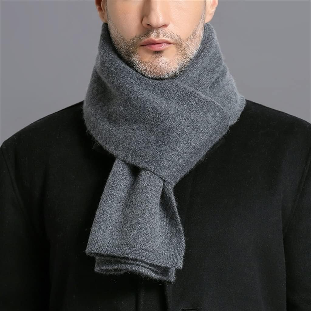 Scarf Men's Autumn and Winter Models Casual Business Monochrome Thickened Warm Men's Matching Single Product Scarf