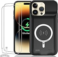 Vista 14 de Funda de batería para iPhone 11, batería recargable portátil extendida de 10000 mAh, compatible con iPhone 11 (6.1 pulgadas), funda de carga