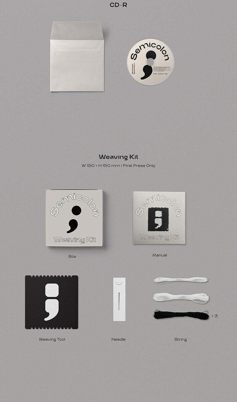 SEVENTEEN - ; [SEMICOLON] Special Album RANDOM VER. 1ea CD+1p POSTER+72p Photo Book+1ea Folded Poster(On pack) +1ea Mini Card+1ea Sticker+2ea Photo Card+TRACKING CODE K-POP SEALED