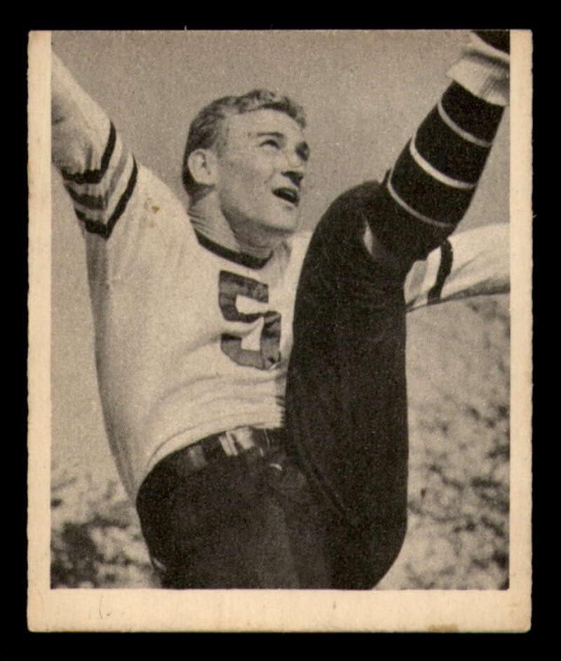 Football NFL 1948 Bowman #95 George McAfee miscut/stain RC Rookie Bears