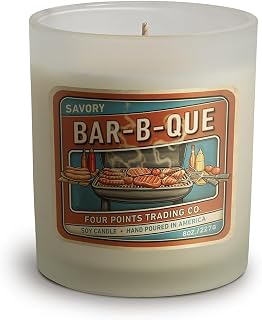 BBQ Scented 8 Oz Soy Aromatherapy Candle w/Jar - Four Points Trading Co.