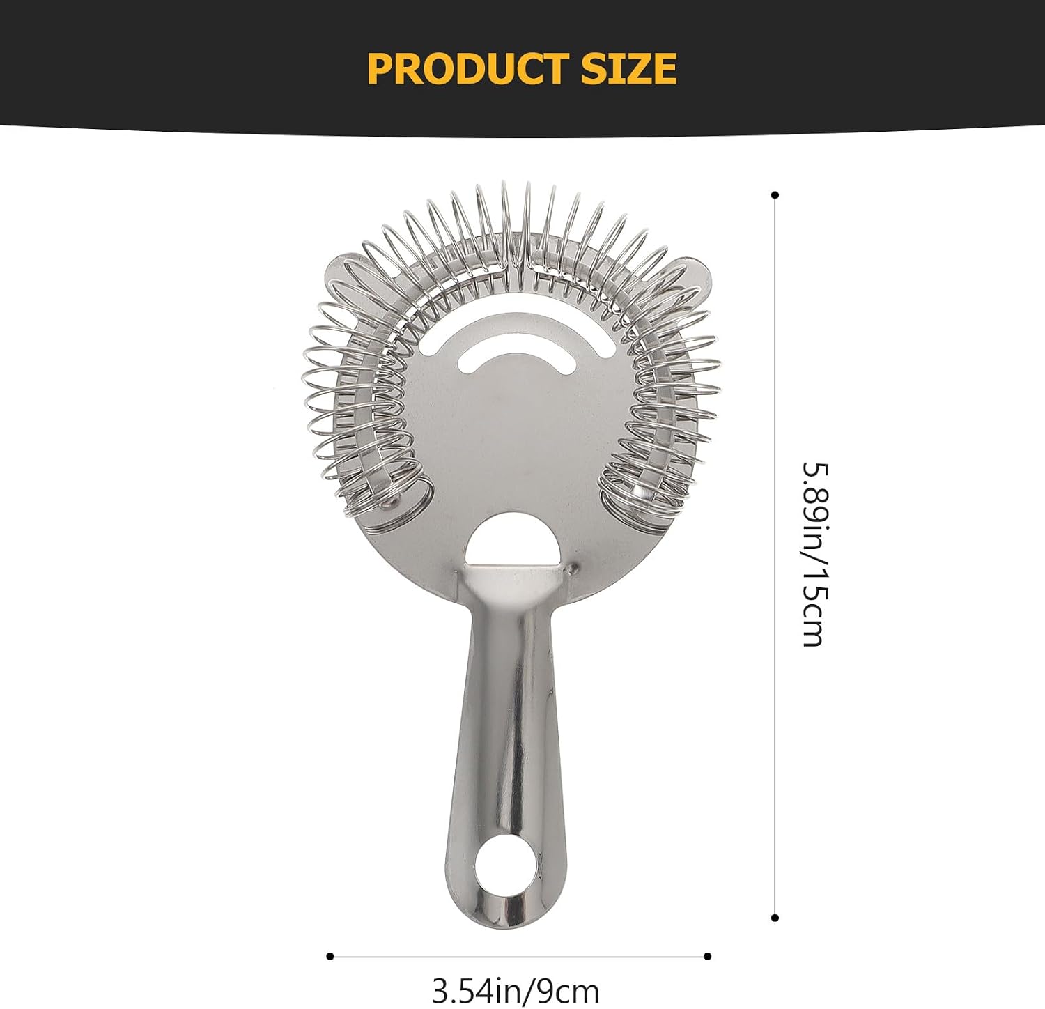 2pcs Stainless Steel Cocktail Strainer Ice Mixed Filter Bartending Tool Bar Strainer for Professional Bartenders and Home Bar Use