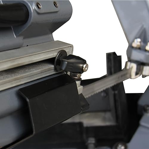 Miniatura 5 de KAKA INDUSTRIAL Sierra de banda de corte de metal de sobremesa, capacidad de corte de 5.9 x 5.5 pulgadas, velocidad variable de 45-60 MPM, ángulo