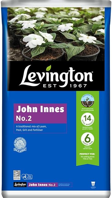 Levington John Innes No 2 Compost 30L for Repotting Young Plants and Vegetables, Pots and Tubs