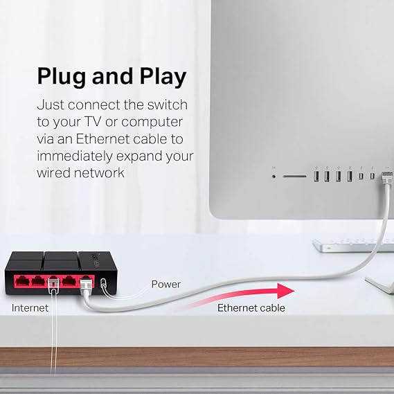 Mercusys MS105G, 5-Port 10/100/1,000 Mbps Desktop Switch