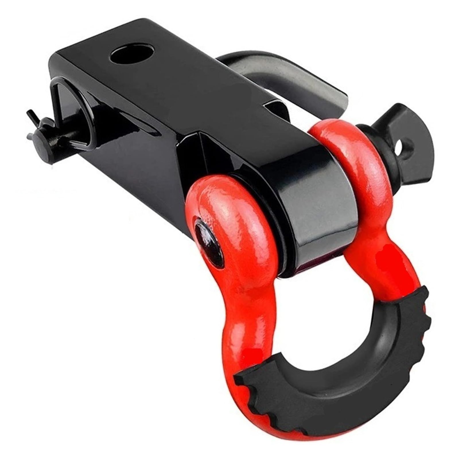Gancio di Traino 1 Set di Ganci A D da 3/4" con Perno Aggancio per Ricevitore di Aggancio da 2" per Recupero Veicoli 4WD Offroad Parts Gancio per rimorchio(Rosso 2)