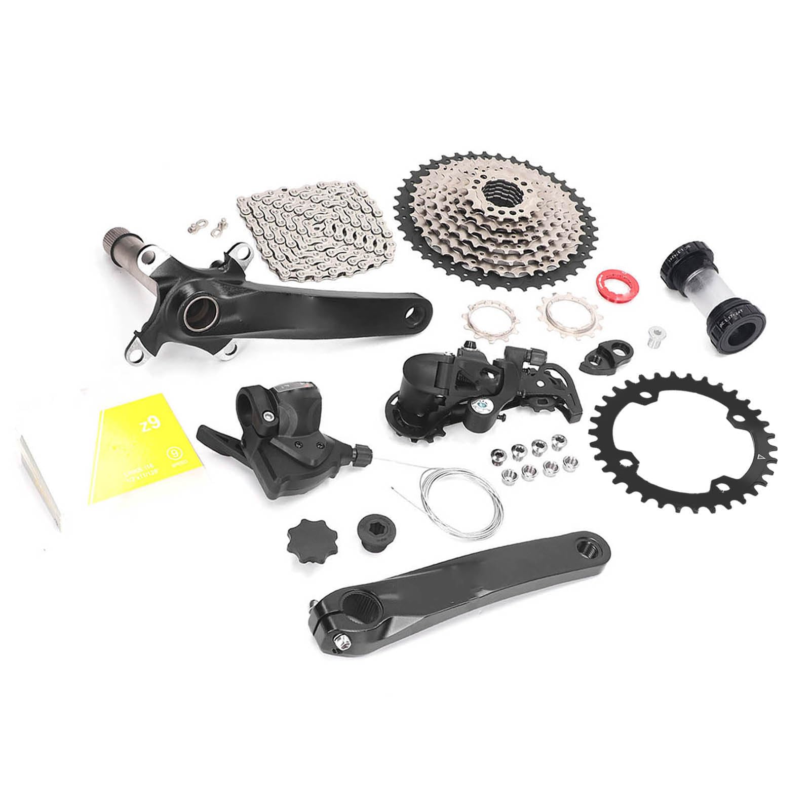 Generic 9-biegowa przerzutka rowerowa, konstrukcja Drop-Gear, stop aluminium do rowerów górskich