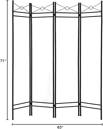 Miniatura 10 de Marco negro del metal de la tela de la oficina en casa de la pantalla de la privacidad del divisor de la