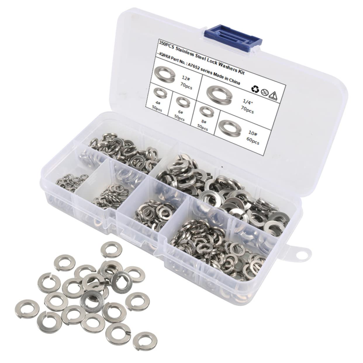 COLLBATH 350Pcs Washer Assortment Kit Gaskets for Screws Bolts Easy Install for Automotive Repair Plumbing Use