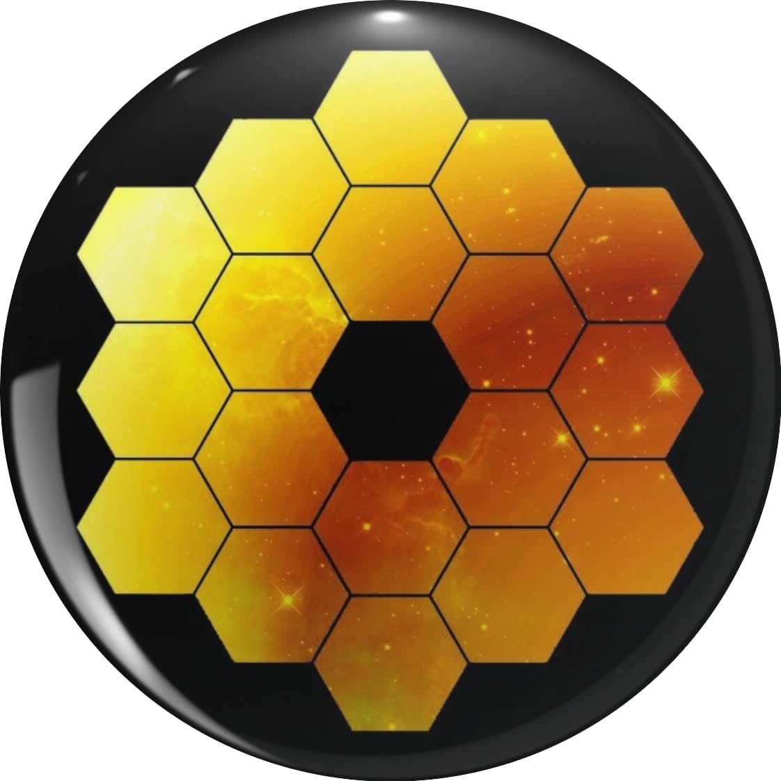 Space Telescope Astronomy Science NASA JWST Enthusiast Gift Lapel Pin Brooch Badge for Backpack Hat Jacket | Unique Novelty Gift Idea 0.75"