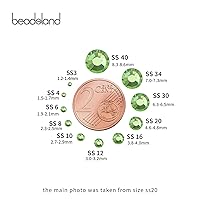 Vista 486 de Beadsland 1440 diamantes de imitación de cristal con parte trasera plana, gemas redondas, sombra dorada, SS20, 0.181-0.189 in