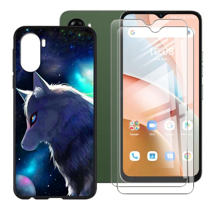 Ikiiqii for Umidigi G3 (6.52") Phone Case + (2 Pack) Screen Protector, Silicone Case, Shockproof Anti-Drop Slim Non-Slip Soft TPU Protective Case-Cool Expressions