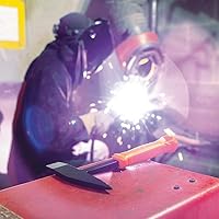 Vista 4 de Klein Tools H80612 Martillo astillador de soldadura, martillo de escoria de cabeza de acero de 10 onzas con mango de agarre de nailon resistente al