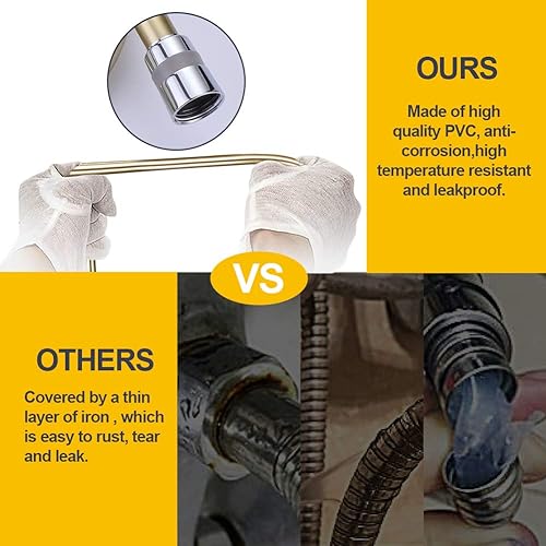 Miniatura 5 de DEOLER Grifo de bañera de montaje en pared con ducha de mano, oro cepillado de una sola manija, relleno de bañera de cascada de latón macizo, juego