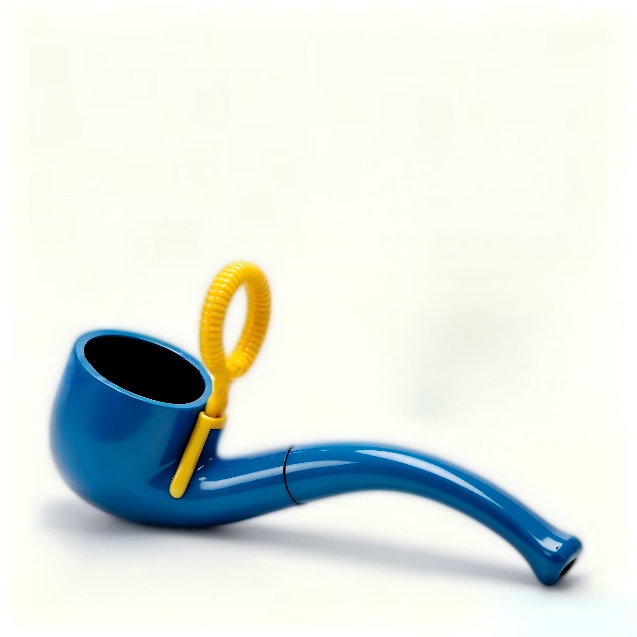 Soap Bubble Pipe, 3D Printed Creative Pipe-Shaped Bubbles Blower, 1960s Vintage Magic Bubble Pipe, Funny Cigarette Bubble Blower for Outdoor Backyard Parties (Blue)