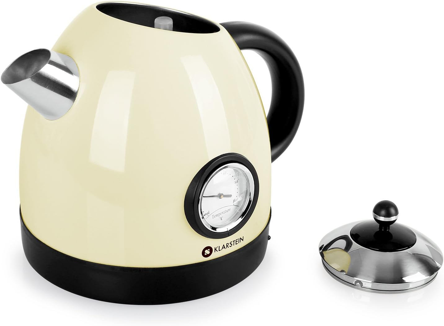 Klarstein Aquavita Kettle 1.5L 2200w Stainless Steel Cream