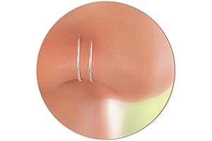 Unique Silver Nose Ring: Double Hoop Single Piercing