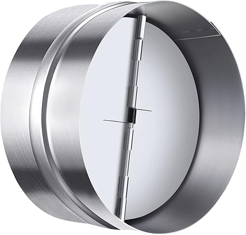 Amortiguador de corriente trasera de 6 pulgadas, bloqueador de obturador de conductos de ventilación de retroceso, inserto de conducto de reflujo,