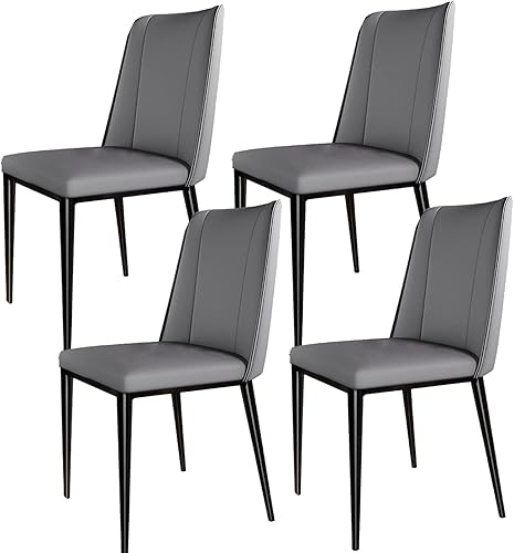 Miniatura 19 de JKGHK Sillas de comedor, sillas de cocina sin brazos con respaldo curvo, silla de vestíbulo tapizada, sillas de sala de estar tapizadas de cuero