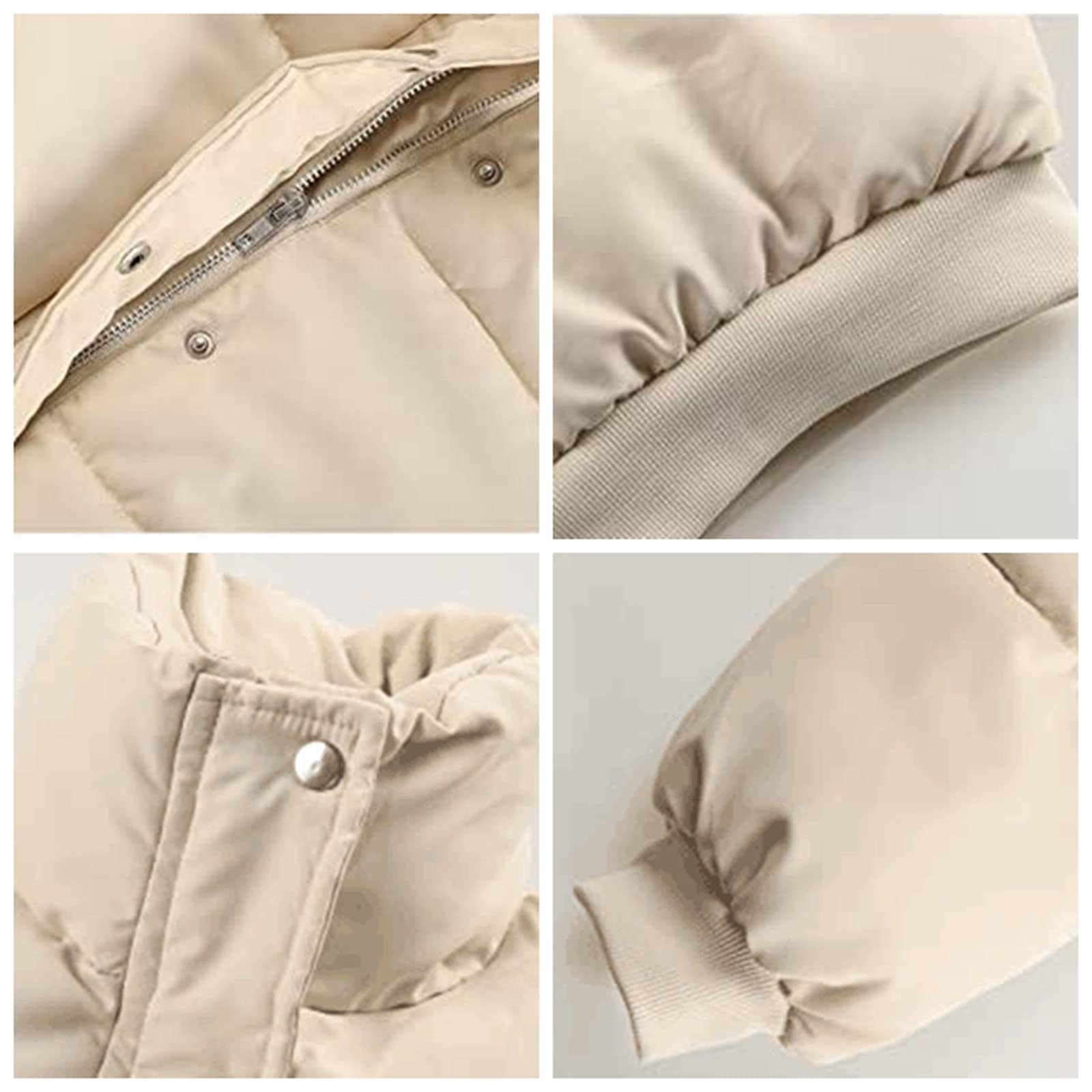 Dames crop korte jas Cropped puffer mode jassen voor dames warme winter lichtgewicht jas met lange mouwen en volledige ritssluiting korte gezwollen donsjack jas (Blue XL Dames crop korte jas Cropped puffer mode jassen voor dames warme winter lichtgewicht jas met lange mouwen en volledige ritssluiting korte gezwollen donsjack jas (Blue XL