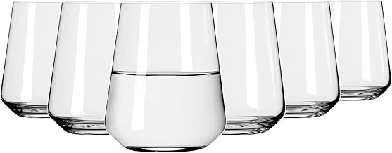 RITZENHOFF 6301003 Wasserglas 500 ml - Serie Lichtweiss - 6 Stück Trinkgläser im Geschenkset, stilvoll - Made in Germany