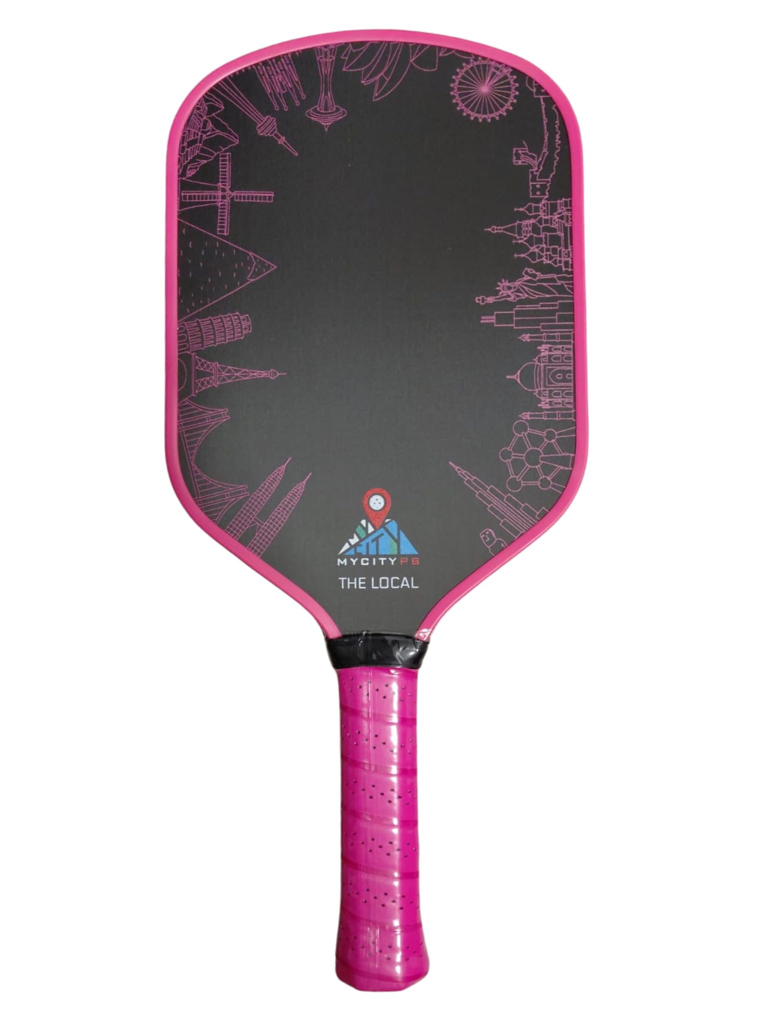 The Local - Racchetta Pickleball, 42 cm, manico in fibra di carbonio, 14,6 cm, 224-232 g