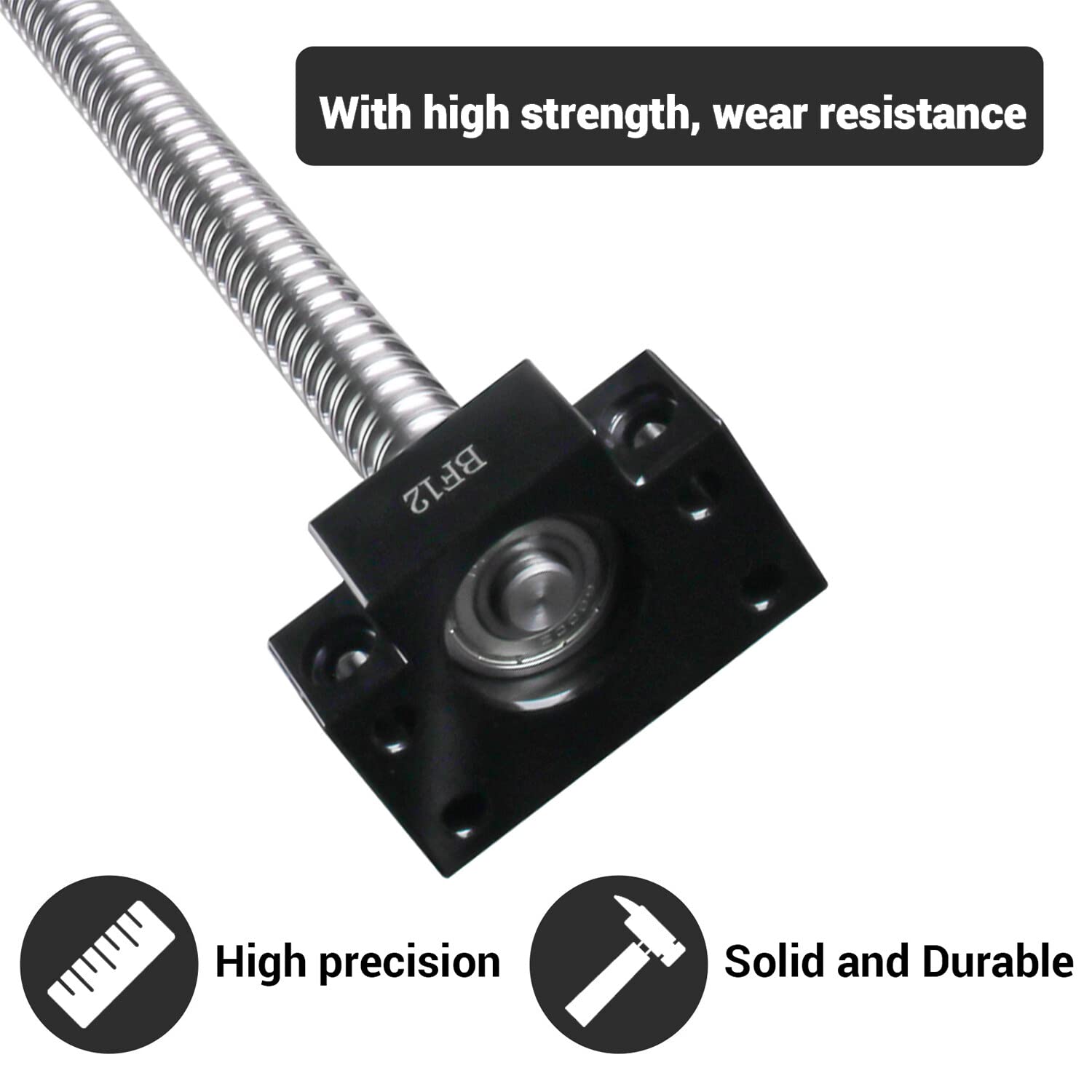 Mandrino a sfera SFU1605 1050 mm, in acciaio inox, con supporto BK12/BF12, alloggiamento del dado e kit frizione
