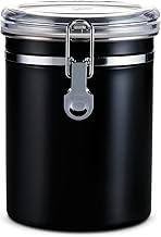 Tchibo Aroma can, coffee tin, 500 g capacity, aroma-proof, stainless steel, black