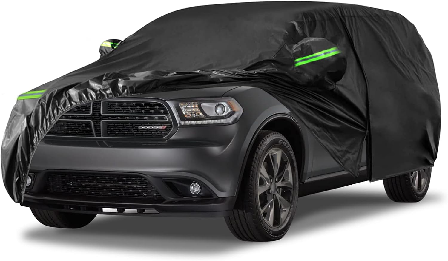 Waterproof Car Cover Replace for 2011-2025 Dodge Durango, 6 Layers Custom-Fit Outdoor All Weather Full Car Covers with Zipper Door for Snow Rain Dust Hail Protection