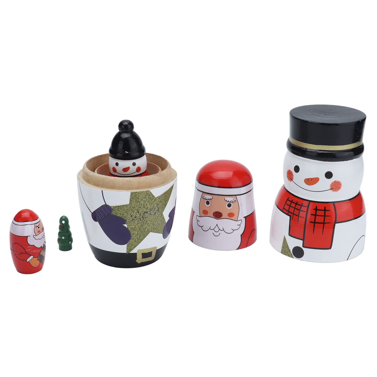 Matroschka-Puppen, Glänzend, Rund, Einzigartiger Weihnachtsstil, Attraktive Ornamente für Festliche Geschenke, Dekorativ